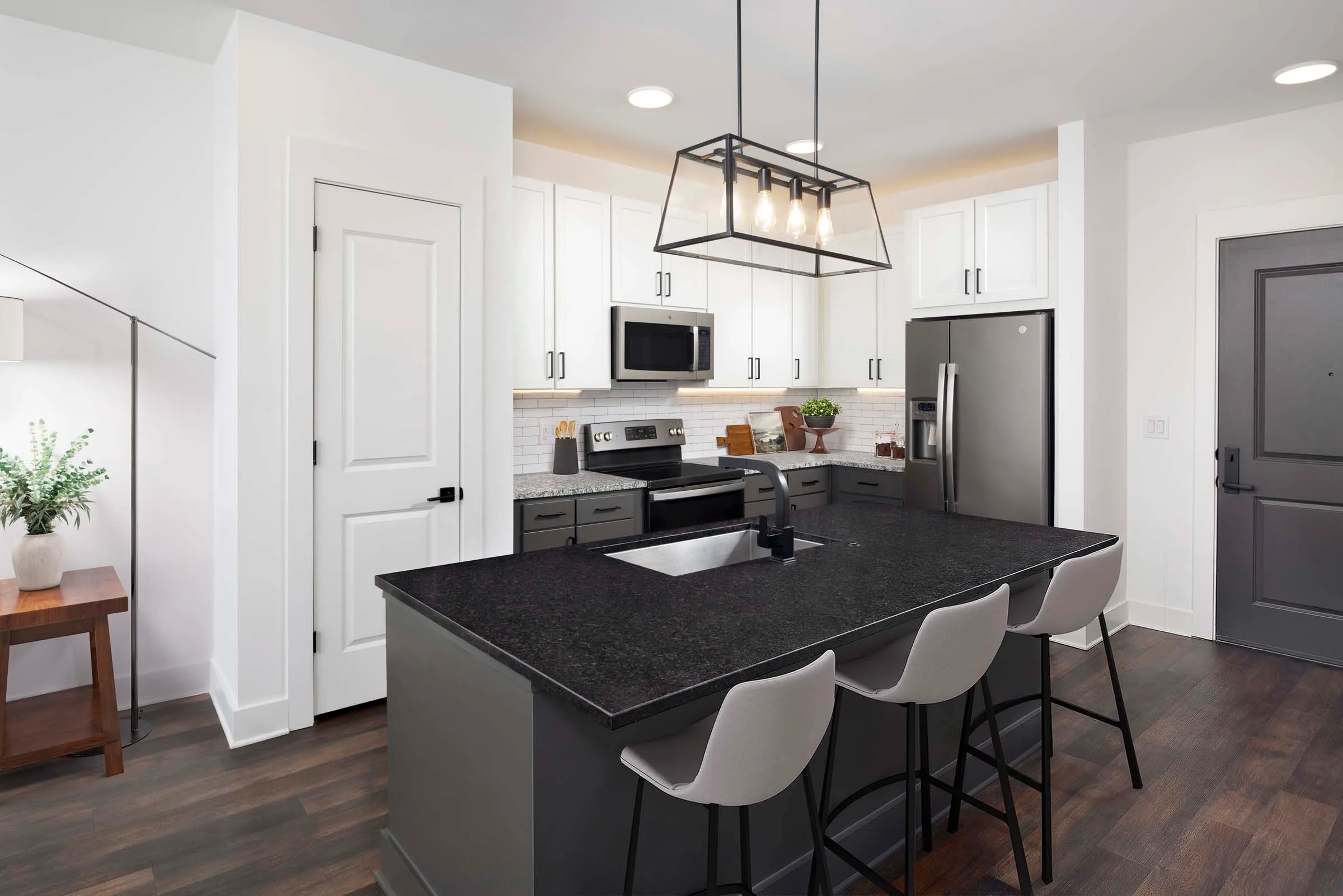 Kitchen with an island at Camden West Nashville